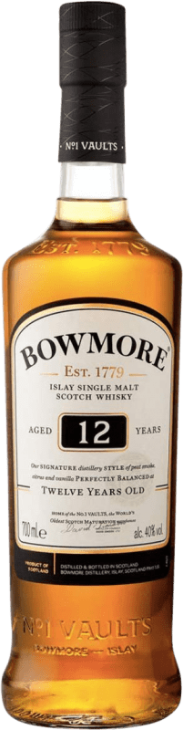 53,95 € Free Shipping | Whisky Single Malt Morrison's Bowmore Islay United Kingdom 12 Years Bottle 75 cl