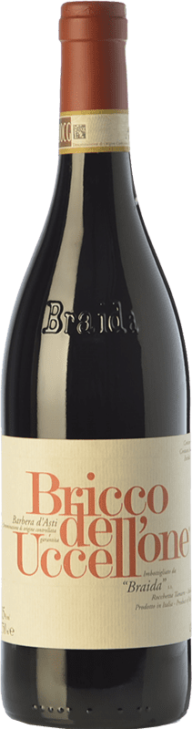 103,95 € Spedizione Gratuita | Vino Rosso Braida di Giacomo Bologna Bricco dell'Uccellone D.O.C. Barbera d'Asti Piemonte Italia Barbera 75 cl