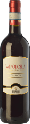 17,95 € Spedizione Gratuita | Vino Rosso Brunelli Classico D.O.C. Valpolicella Veneto Italia Corvina, Rondinella, Corvinone 75 cl