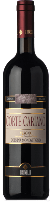 12,95 € Бесплатная доставка | Красное вино Brunelli Corte Cariano I.G.T. Veronese Венето Италия Corvina бутылка 75 cl