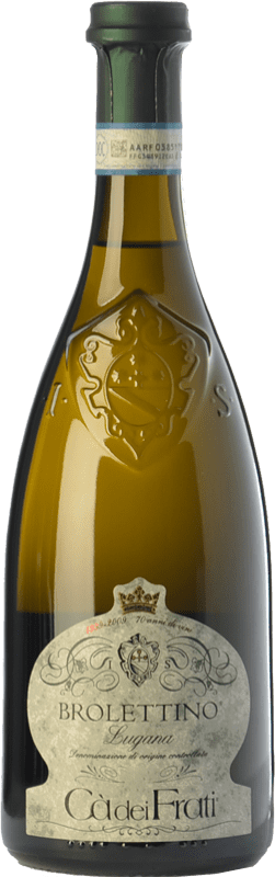 25,95 € Envio grátis | Vinho branco Cà dei Frati Brolettino D.O.C. Lugana Lombardia Itália Trebbiano di Lugana Garrafa 75 cl