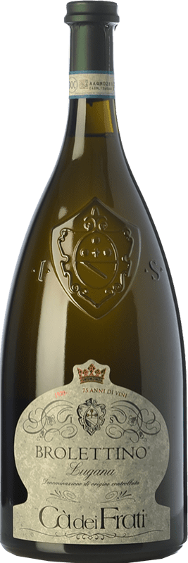 16,95 € Spedizione Gratuita | Vino bianco Cà dei Frati Brolettino D.O.C. Lugana lombardia Italia Trebbiano di Lugana Bottiglia Magnum 1,5 L