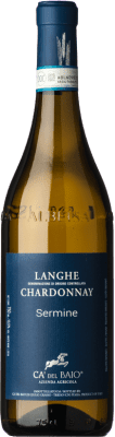 18,95 € 免费送货 | 白酒 Cà del Baio Langhe Sermine 岁 D.O.C. Piedmont 皮埃蒙特 意大利 Chardonnay 瓶子 75 cl