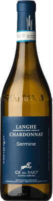 18,95 € Envio grátis | Vinho Branco Cà del Baio Langhe Sermine Crianza D.O.C. Piedmont Piemonte Itália Chardonnay 75 cl