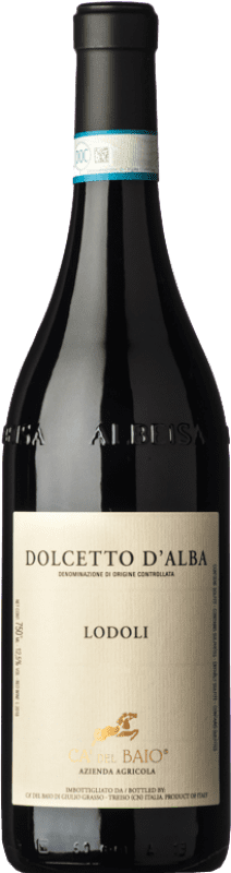 16,95 € Free Shipping | Red wine Cà del Baio Dolcetto d'Alba Lodoli Joven D.O.C. Piedmont Piemonte Italy Dolcetto Bottle 75 cl