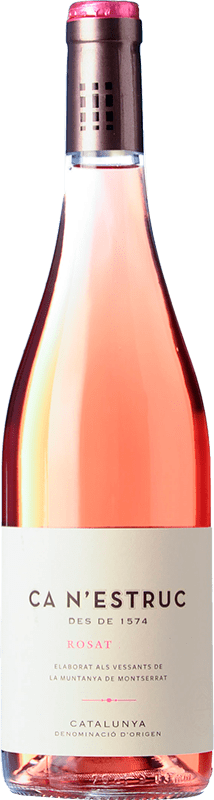 8,95 € Free Shipping | Rosé wine Ca N'Estruc Joven D.O. Catalunya Catalonia Spain Tempranillo, Merlot, Cabernet Sauvignon Bottle 75 cl