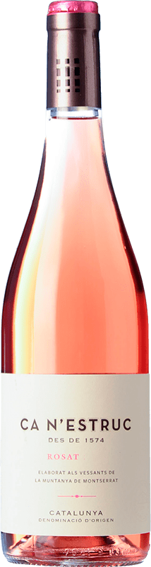 9,95 € Free Shipping | Rosé Wine Ca N'Estruc Young D.O. Catalunya Catalonia Spain Tempranillo, Merlot, Cabernet Sauvignon 75 cl