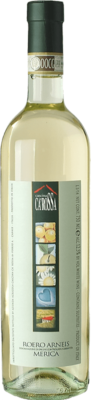 13,95 € Envío gratis | Vino blanco Ca' Rossa Merica D.O.C.G. Roero Piemonte Italia Arneis Ecológico Botella 75 cl