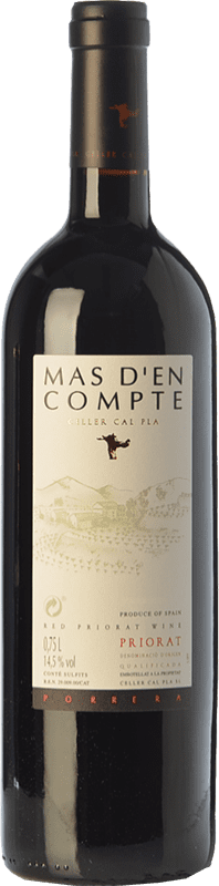 26,95 € Бесплатная доставка | Красное вино Cal Pla Mas d'en Compte Negre старения D.O.Ca. Priorat Каталония Испания Grenache, Cabernet Sauvignon, Carignan бутылка 75 cl