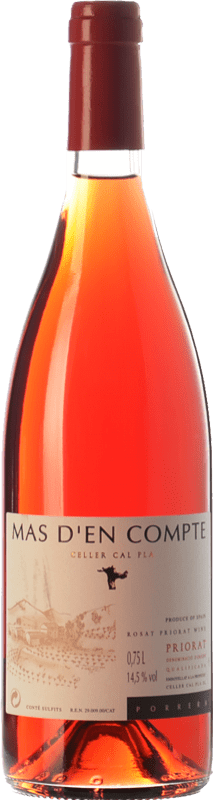10,95 € Free Shipping | Rosé wine Cal Pla Mas d'en Compte Rosat D.O.Ca. Priorat Catalonia Spain Grenache Grey, Picapoll Black Bottle 75 cl