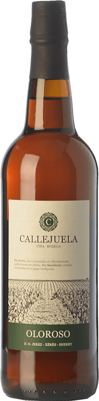 19,95 € Free Shipping | Fortified wine Callejuela Oloroso D.O. Manzanilla-Sanlúcar de Barrameda Andalusia Spain Palomino Fino Bottle 75 cl