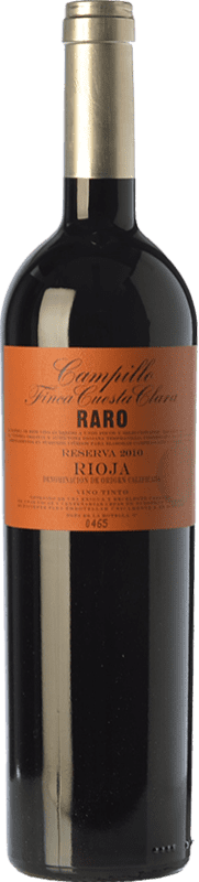 32,95 € Free Shipping | Red wine Campillo Raro Finca Cuesta Clara Reserve D.O.Ca. Rioja The Rioja Spain Tempranillo Hairy Bottle 75 cl