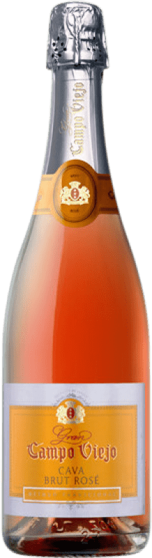 9,95 € 免费送货 | 玫瑰气泡酒 Campo Viejo Gran Rosé 香槟 D.O. Cava 加泰罗尼亚 西班牙 Trepat 瓶子 75 cl