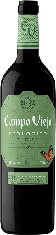 9,95 € Kostenloser Versand | Rotwein Campo Viejo Ecológico Jung D.O.Ca. Rioja La Rioja Spanien Tempranillo Flasche 75 cl