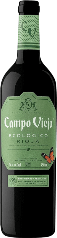 8,95 € Kostenloser Versand | Rotwein Campo Viejo Jung D.O.Ca. Rioja La Rioja Spanien Tempranillo Eco — Biologisch Flasche 75 cl