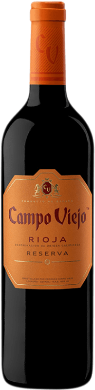13,95 € Spedizione Gratuita | Vino rosso Campo Viejo Riserva D.O.Ca. Rioja La Rioja Spagna Tempranillo, Graciano, Mazuelo Bottiglia 75 cl