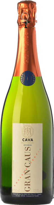 23,95 € Free Shipping | White sparkling Can Ràfols Gran Caus Brut Nature Reserve D.O. Cava Catalonia Spain Macabeo, Xarel·lo, Chardonnay Bottle 75 cl