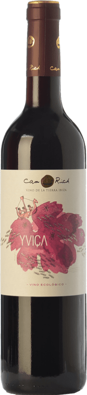 9,95 € Free Shipping | Red wine Can Rich Yviça Young I.G.P. Vi de la Terra de Ibiza Balearic Islands Spain Tempranillo, Merlot, Monastrell Bottle 75 cl