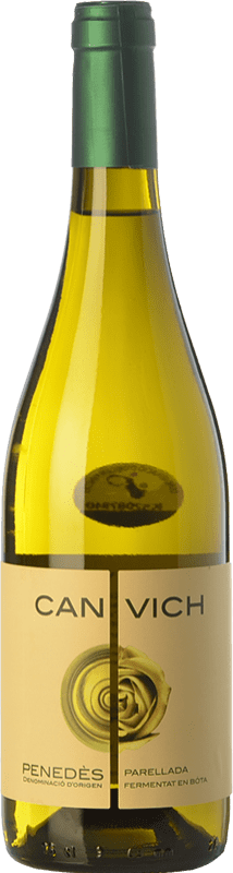 11,95 € Бесплатная доставка | Белое вино Can Vich Fermentat en Bóta старения D.O. Penedès Каталония Испания Parellada бутылка 75 cl