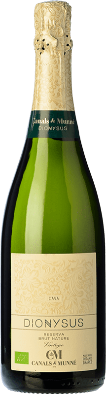 14,95 € 送料無料 | 白スパークリングワイン Canals & Munné Dionysus Eco ブルットの自然 予約 D.O. Cava カタロニア スペイン Macabeo, Xarel·lo, Chardonnay ボトル 75 cl