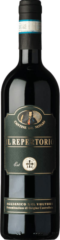 16,95 € Бесплатная доставка | Красное вино Cantine del Notaio Il Repertorio D.O.C. Aglianico del Vulture Базиликата Италия Aglianico бутылка 75 cl