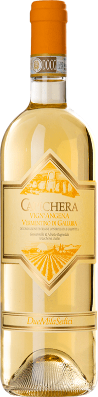 34,95 € 免费送货 | 白酒 Capichera Vign'Angena D.O.C.G. Vermentino di Gallura 撒丁岛 意大利 Vermentino 瓶子 75 cl