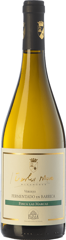 24,95 € Envío gratis | Vino Blanco Carlos Moro Finca Las Marcas Crianza D.O. Rueda Castilla y León España Verdejo 75 cl