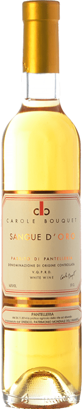 97,95 € Envio grátis | Vinho Doce Carole Bouquet Sangue d'Oro D.O.C. Passito di Pantelleria Sicília Itália Moscato Garrafa Medium 50 cl