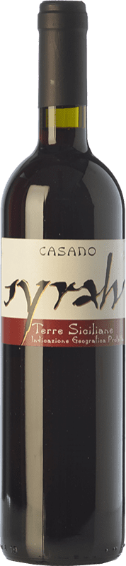 8,95 € Envio grátis | Vinho tinto Casano I.G.T. Terre Siciliane Sicília Itália Syrah Garrafa 75 cl