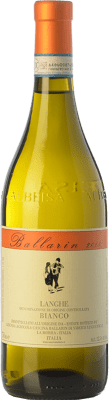15,95 € Envío gratis | Vino blanco Cascina Ballarin Bianco D.O.C. Langhe Piemonte Italia Pinot Negro, Chardonnay, Favorita Botella 75 cl
