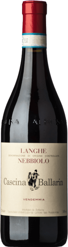 19,95 € Бесплатная доставка | Красное вино Cascina Ballarin D.O.C. Langhe Пьемонте Италия Nebbiolo — Неббиоло 75 cl