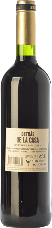 17,95 € Free Shipping | Red wine Castaño Detrás de la Casa Crianza D.O. Yecla Region of Murcia Spain Grenache Tintorera Bottle 75 cl