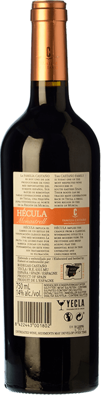7,95 € Free Shipping | Red wine Castaño Hécula Joven D.O. Yecla Region of Murcia Spain Monastrell Bottle 75 cl