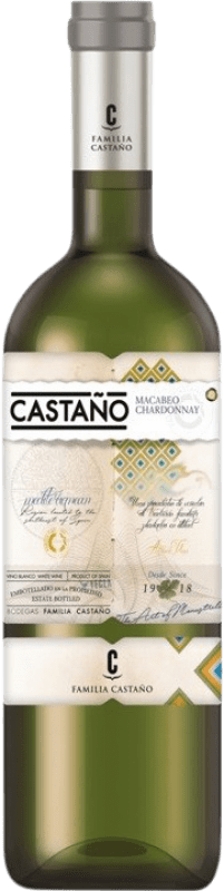 6,95 € 送料無料 | 白ワイン Castaño 高齢者 D.O. Yecla ムルシア地方 スペイン Macabeo, Chardonnay ボトル 75 cl