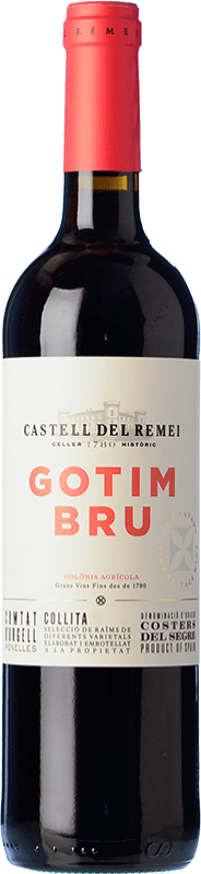 13,95 € Free Shipping | Red wine Castell del Remei Gotim Bru Young D.O. Costers del Segre Catalonia Spain Tempranillo, Merlot, Syrah, Grenache, Cabernet Sauvignon Bottle 75 cl