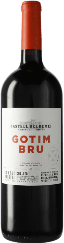 29,95 € Envio grátis | Vinho Tinto Castell del Remei Gotim Bru Jovem D.O. Costers del Segre Catalunha Espanha Tempranillo, Merlot, Syrah, Garnacha — Grenache, Cabernet Sauvignon Garrafa Magnum 1,5 L