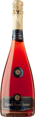 11,95 € Free Shipping | Rosé sparkling Castell Sant Antoni Gran Rosat Grand Reserve D.O. Cava Catalonia Spain Pinot Black Bottle 75 cl