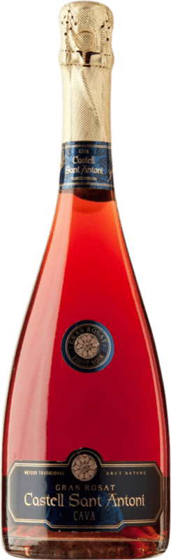 11,95 € Kostenloser Versand | Rosé Sekt Castell Sant Antoni Gran Rosat Große Reserve D.O. Cava Katalonien Spanien Spätburgunder Flasche 75 cl