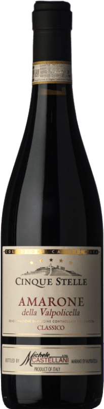49,95 € Free Shipping | Red wine Castellani Cinque Stelle D.O.C.G. Amarone della Valpolicella Veneto Italy Corvina, Rondinella, Corvinone, Molinara Bottle 75 cl