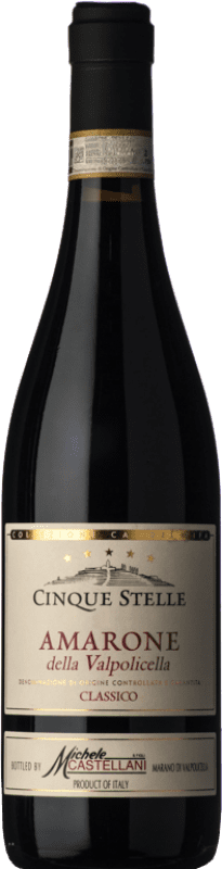 52,95 € Free Shipping | Red wine Castellani Cinque Stelle D.O.C.G. Amarone della Valpolicella Veneto Italy Corvina, Rondinella, Corvinone, Molinara Bottle 75 cl