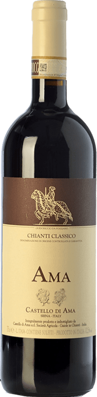 23,95 € Spedizione Gratuita | Vino rosso Castello di Ama D.O.C.G. Chianti Classico Toscana Italia Merlot, Sangiovese Bottiglia 75 cl