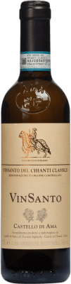 43,95 € Бесплатная доставка | Сладкое вино Castello di Ama D.O.C. Vin Santo del Chianti Classico Тоскана Италия Malvasía, Trebbiano Toscano Половина бутылки 37 cl