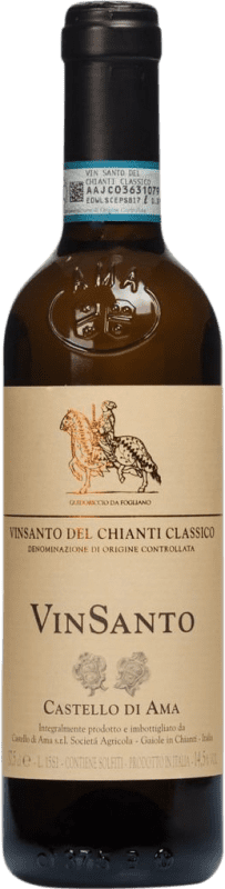 45,95 € Kostenloser Versand | Süßer Wein Castello di Ama D.O.C. Vin Santo del Chianti Classico Toskana Italien Malvasía, Trebbiano Toscano Halbe Flasche 37 cl