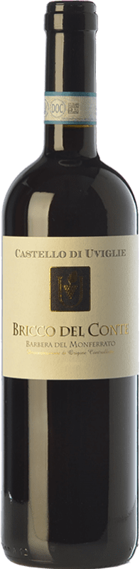 9,95 € Spedizione Gratuita | Vino Rosso Castello di Uviglie Bricco del Conte D.O.C. Barbera del Monferrato Piemonte Italia Barbera 75 cl