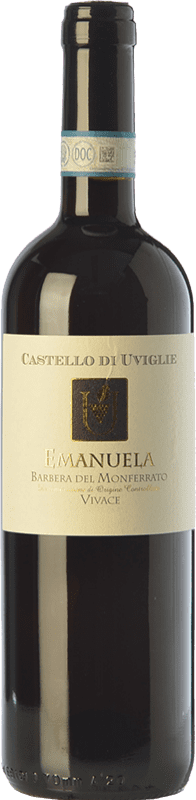 9,95 € Envio grátis | Vinho tinto Castello di Uviglie Vivace Emanuela D.O.C. Barbera del Monferrato Piemonte Itália Barbera Garrafa 75 cl