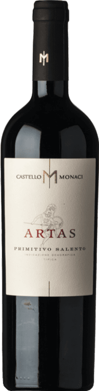 25,95 € Free Shipping | Red wine Castello Monaci Artas I.G.T. Salento Campania Italy Primitivo Bottle 75 cl