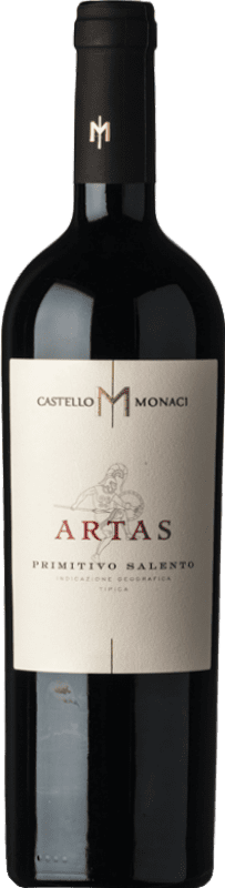 29,95 € 免费送货 | 红酒 Castello Monaci Artas I.G.T. Salento 坎帕尼亚 意大利 Primitivo 瓶子 75 cl