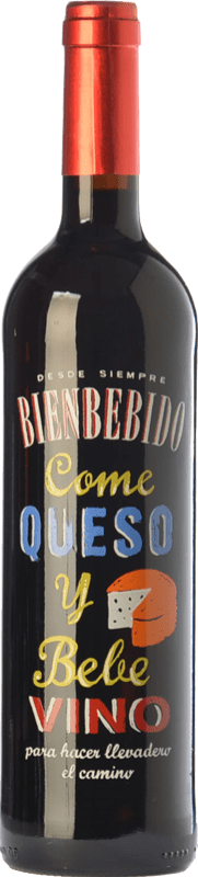 5,95 € 免费送货 | 红酒 Castillo de Maetierra Come Queso y Bebe Vino 年轻的 D.O. Toro 卡斯蒂利亚莱昂 西班牙 Tempranillo 瓶子 75 cl