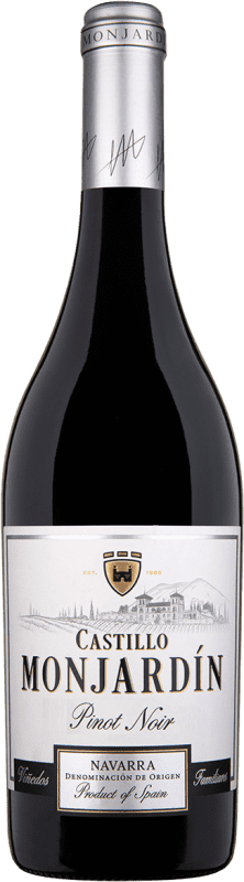 14,95 € Envío gratis | Vino Tinto Castillo de Monjardín El Cerezo Joven D.O. Navarra Navarra España Pinot Negro Botella 75 cl