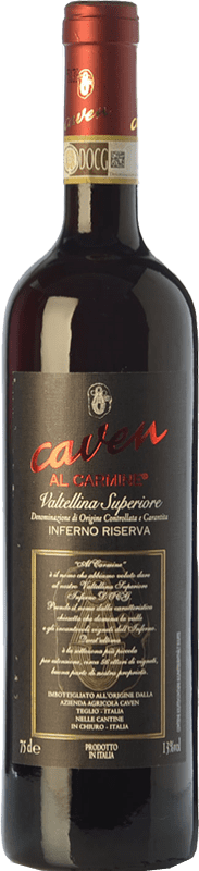 26,95 € Spedizione Gratuita | Vino Rosso Caven Inferno Al Carmine Superiore Riserva D.O.C. Valtellina lombardia Italia Nebbiolo 75 cl